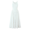 Single breasted waist strap long vest dress for women